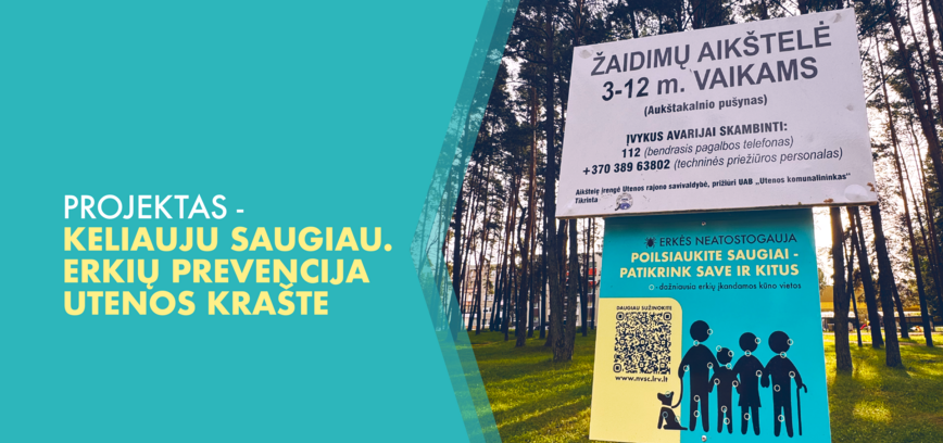 Įgyvendintas projektas „Keliauju saugiau. Erkių prevencija Utenos krašte“! 
