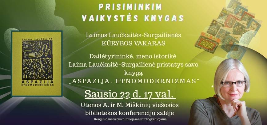 Mākslas kritiķes un mākslas vēsturnieces Laimas Laučkaites-Surgailienes grāmatas 