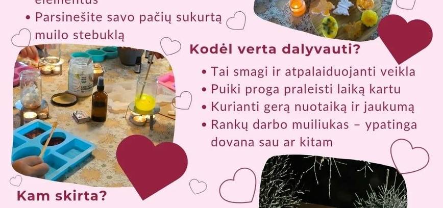 Radošās ziepju darbnīcas Valentīndienā