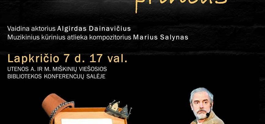 Algirdas Dainavičius kviečia į neeilinį pasimatymą su „Mažuoju princu“