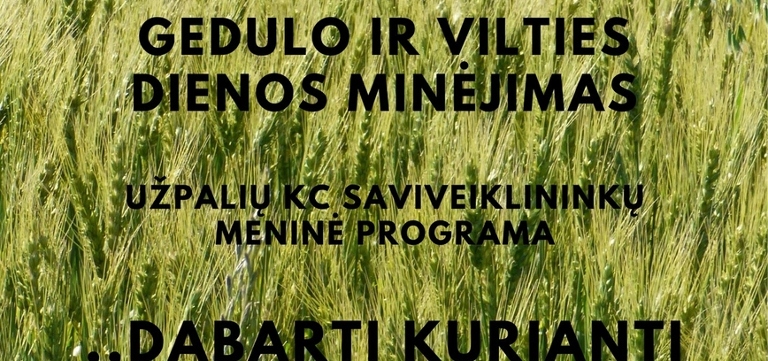 Gedulo ir vilties dienos minėjimas