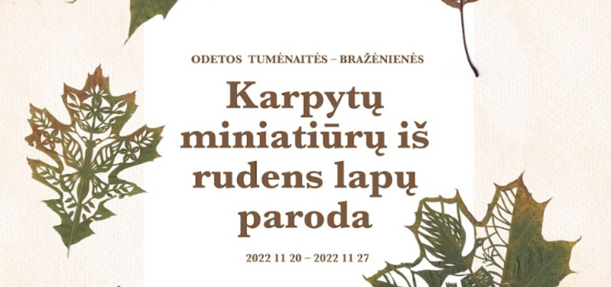 Karpytų miniatiūrų iš rudens lapų paroda