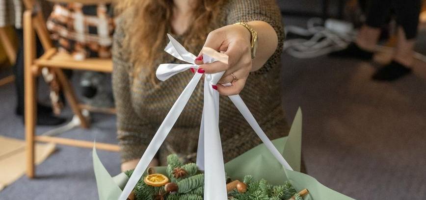 Advento vainikų dirbutuvės kavinėje „Kultūristas“