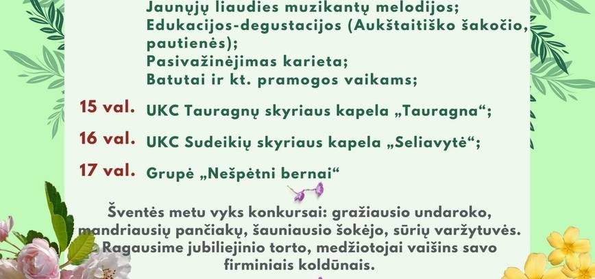 Didelės storos aukštaitiškos Sekminės Pačkėnuose