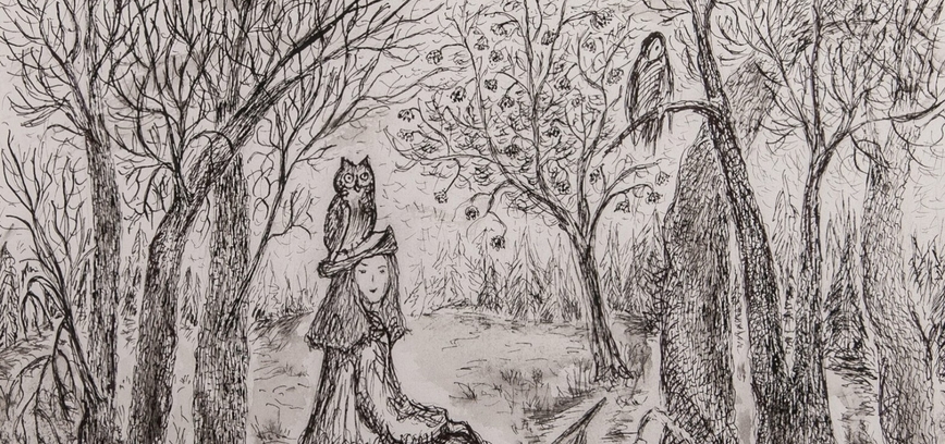 Irenos Valiulienės piešinių tušu paroda „Susikaupimas“