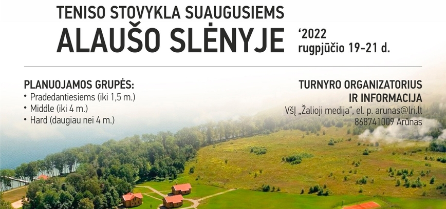 Teniso stovykla suaugusiems