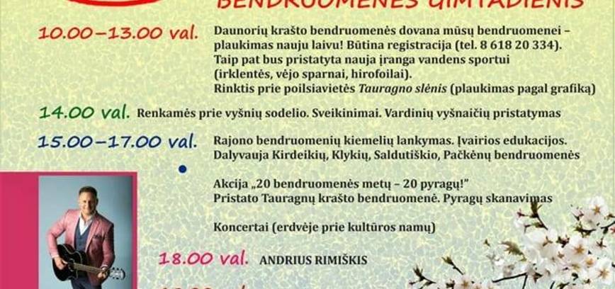 Vyšnių žydėjimo šventė ir Tauragnų bendruomenės 20-ties metų jubiliejus