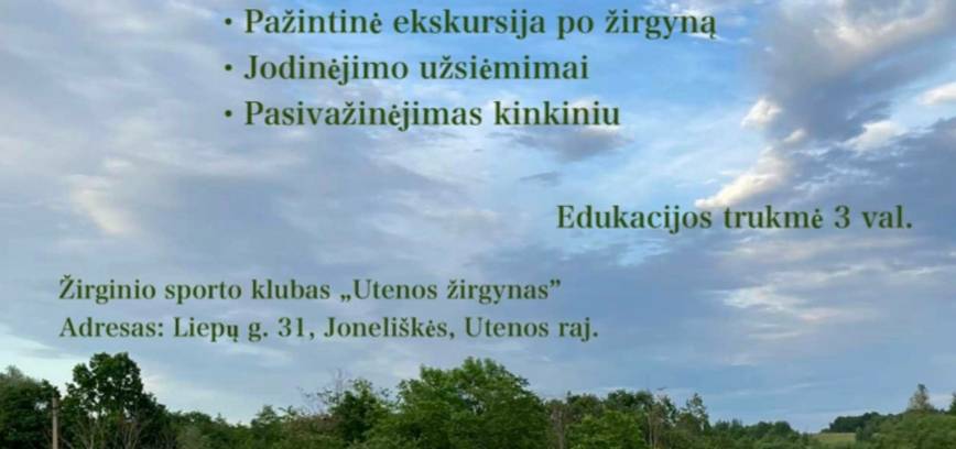 Kultūrinio paveldo edukacija „Pažink žirgą