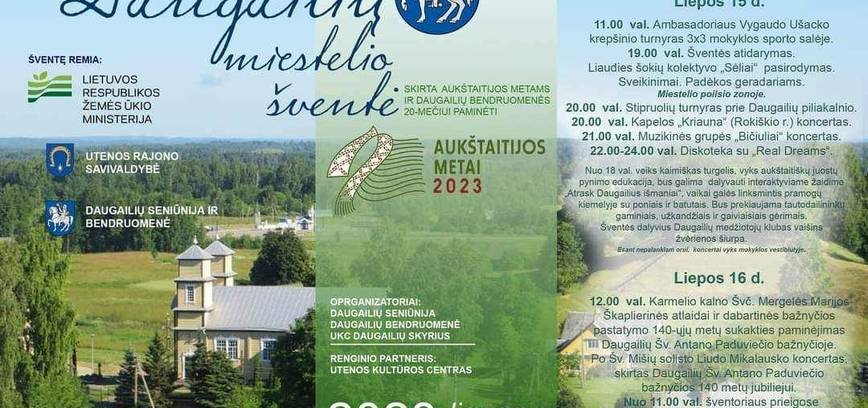 Miestelio šventės renginiai