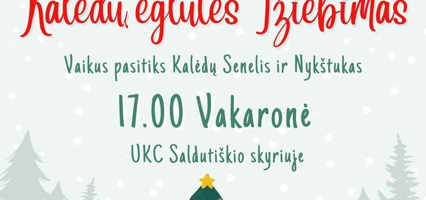 Kalėdų eglutės įžiebimo šventė Saldutiškyje