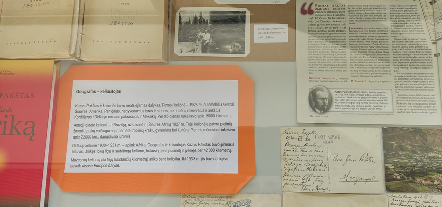 Nuotraukų ir spaudinių paroda „Geografas ir tautos ateities vizijų kūrėjas Kazys Pakštas”