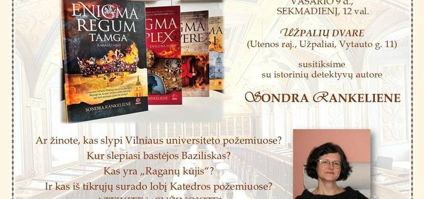 Susitikimas su istorinių detektyvų autore Sondra Rankeliene