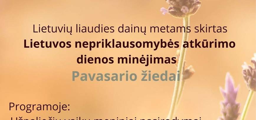 Lietuvos nepriklausomybės atkūrimo dienos minėjimas Užpaliuose