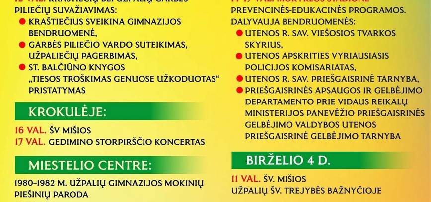 Kraštiečių šventė Užpaliuose