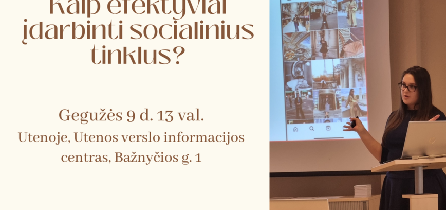 Mokymai „Kaip efektyviai įdarbinti socialinius tinklus?“