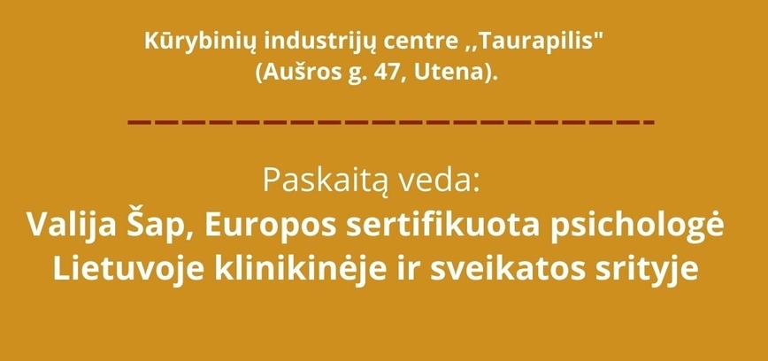 Paskaita–diskusija „Streso valdymas ir emocinės sveikatos stiprinimas“