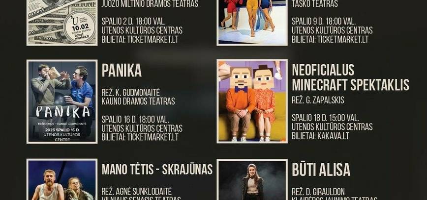 „Pjero dienos“ – profesionalių teatrų festivalis Utenos kultūros centre