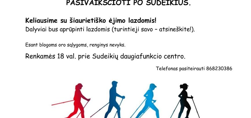 Šiaurietiško ėjimo užsiėmimas