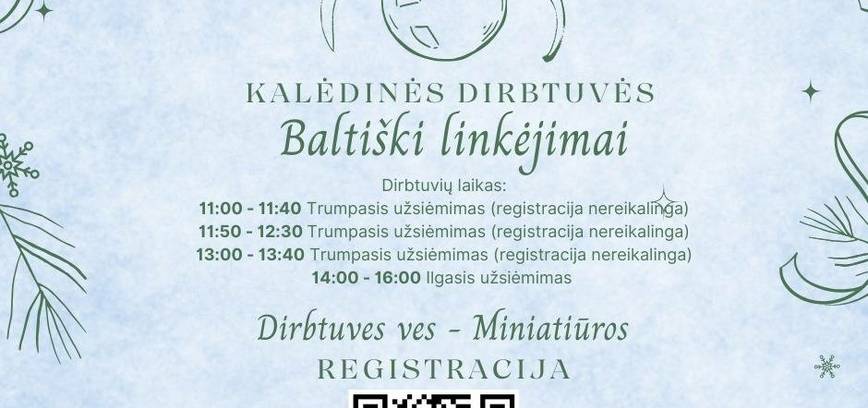 Kalėdinės dirbtuvės „Baltiški linkėjimai“ 