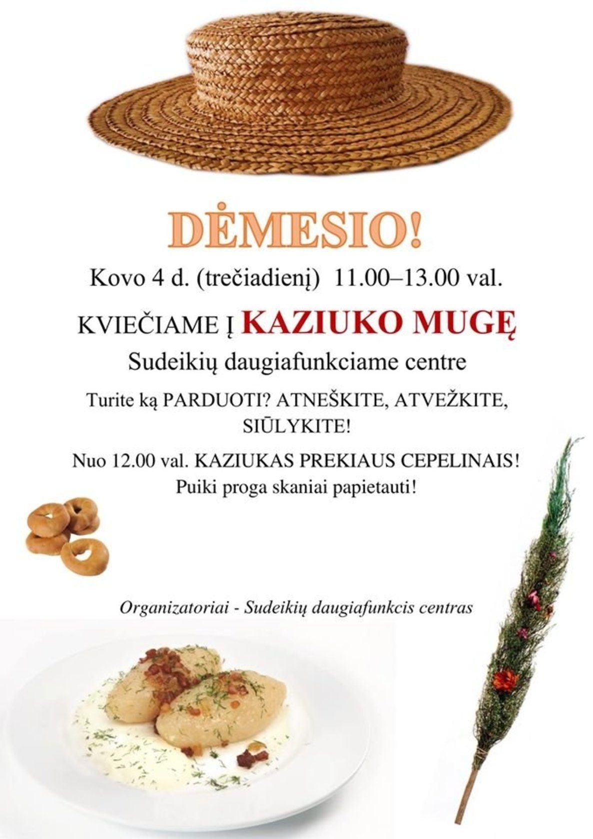 Kaziuko mugė Sudeikių daugiafunkciame centre