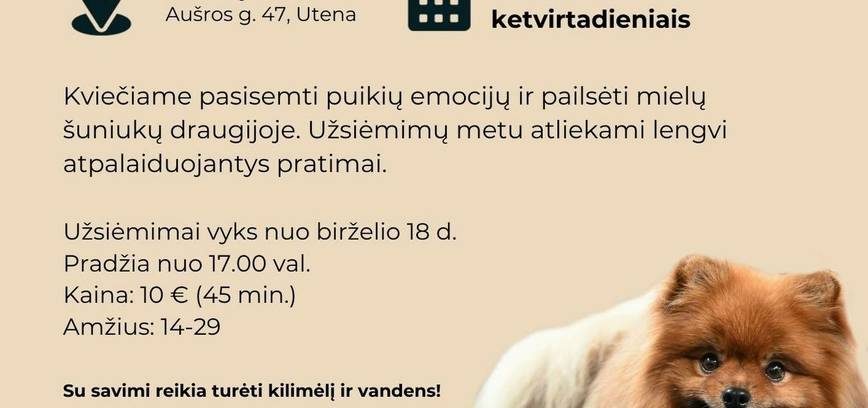 Mankšta su šuniukais