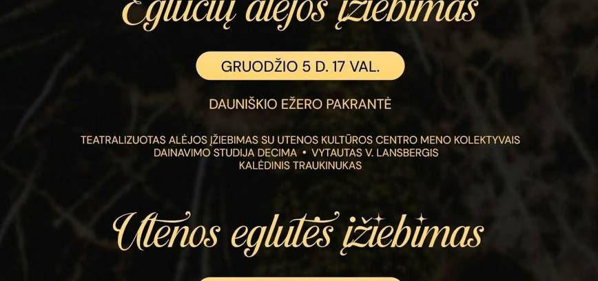 Eglučių alėjos įžiebimas Dauniškio ežero pakrantėje