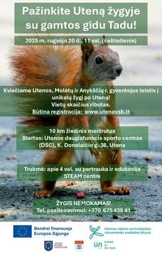 Pažinkite Uteną žygyje su gamtos gidu Tadu!