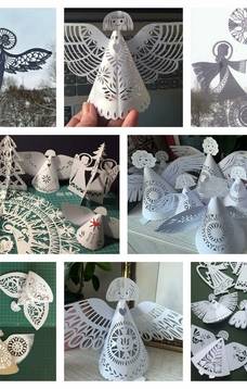 Kalėdinių karpinių mokymai Odetos galerijoje Vaikutėnuose