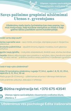 Savęs pažinimo grupiniai užsiėmimai