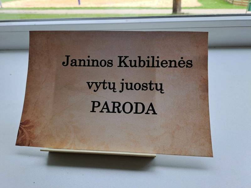 JANINOS KUBILIENĖS vytų juostų paroda