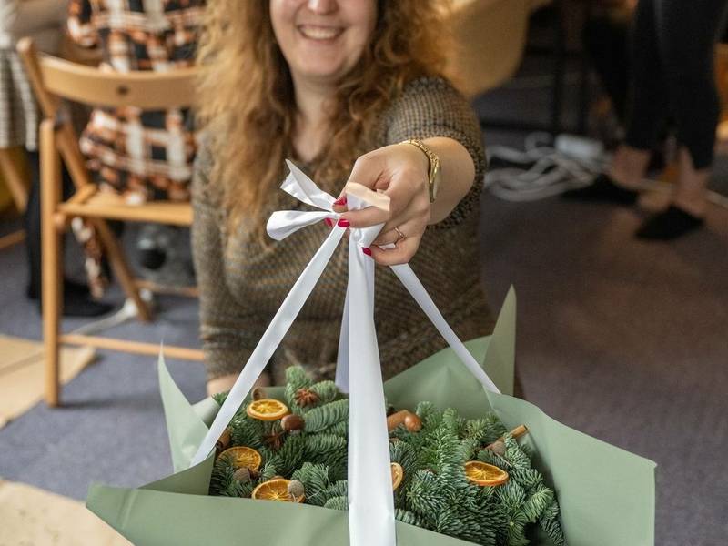 Advento vainikų dirbutuvės kavinėje „Kultūristas“