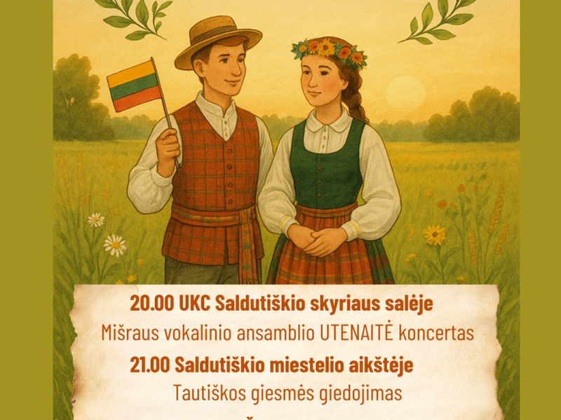  Valstybės (Lietuvos karaliaus Mindaugo karūnavimo) ir Tautiškos giesmės diena Saldutiškyje