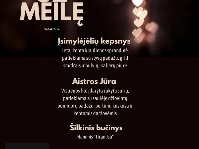 ŠVENTINĖ VAKARIENĖ/PIETŪS