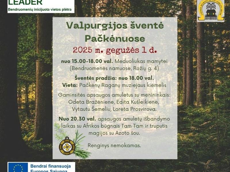 Valpurgijos šventė Pačkėnuose