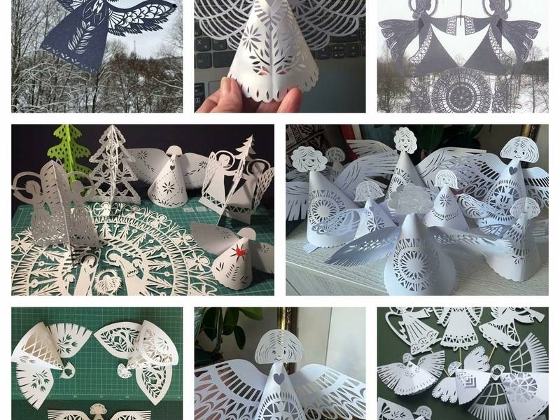 Kalėdinių karpinių mokymai Odetos galerijoje Vaikutėnuose