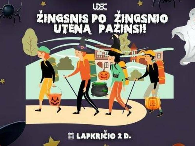 Šiurpnakčio žygis „Žingsnis po žingsnio Utena pažinsi“
