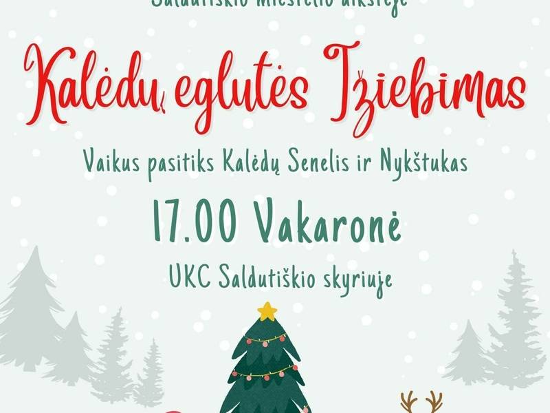 Kalėdų eglutės įžiebimo šventė Saldutiškyje