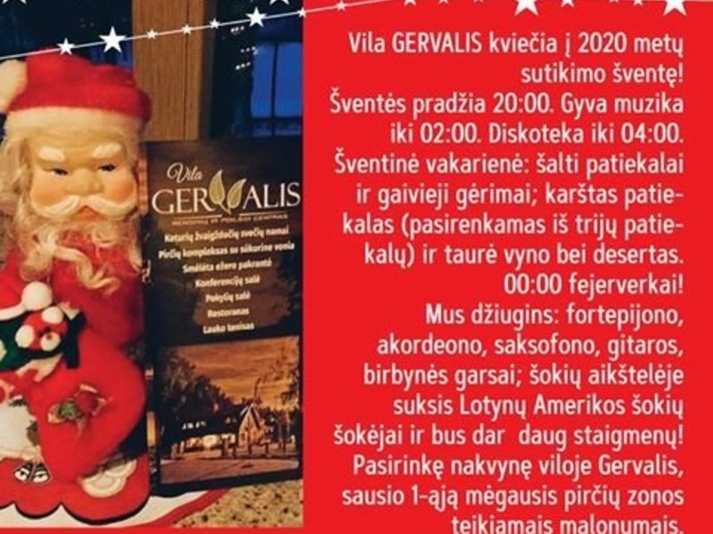 Naujųjų metų sutikimo šventė Viljoje Gervalis