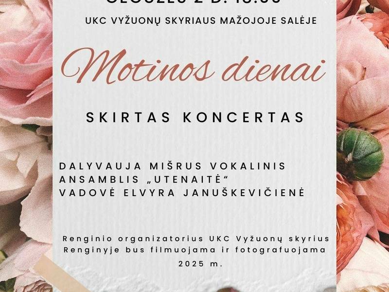 Koncertas Motinos dienai Vyžuonose