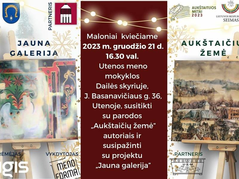Susitikimas su parodos „Aukštaičių žemė“ autoriais ir susipažinimas su projektu „Jauna galerija”