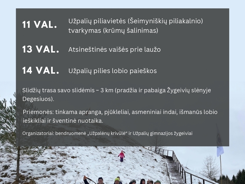 Talka ir lobio paieškos ant Užpalių piliavietės