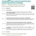 Konferencija verslo ir savivaldybių atstovams „Tvarumo link: kaip ES investicijos keičia regioninį turizmą“